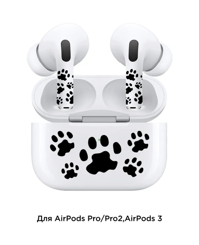 Набор наклеек "vlp" для наушников и зарядного кейса AirPods Pro/Pro2, paws