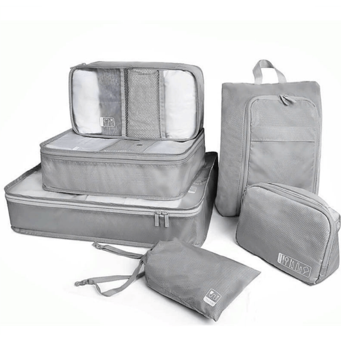 Комплект органайзеров для чемодана 6 в 1 WIWU Toiletries Organizer Bag, Серый