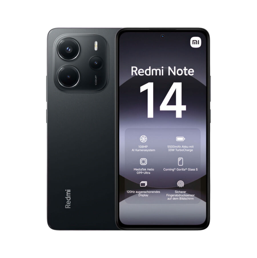 Xiaomi Redmi Note 14 6/128Гб, Без зарядного устройства, Полночный черный, EU