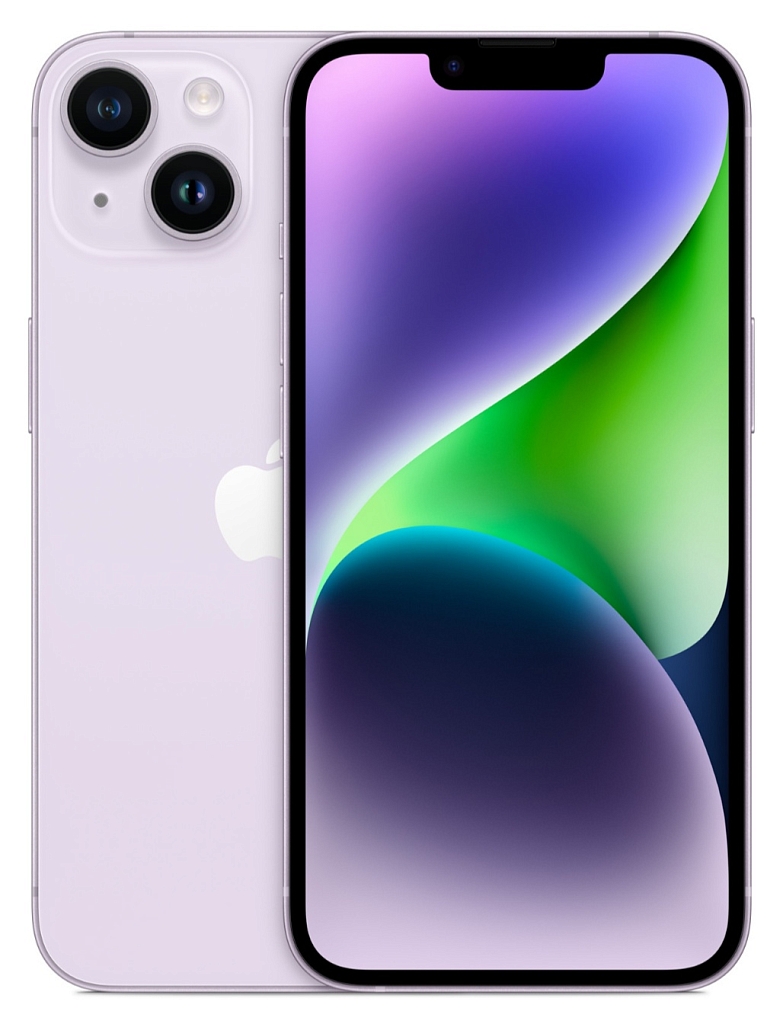 iPhone 14 Plus 128Гб (1 sim + eSIM / 75%) Фиолетовый - Б/У ★★★☆☆