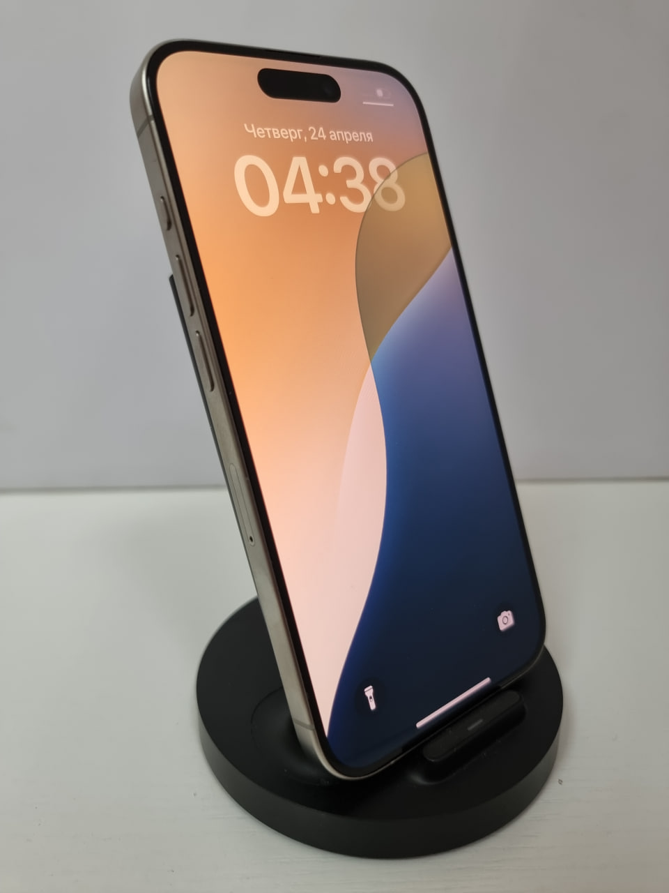 iPhone 15 Pro 256Гб (1 sim + eSIM / 87% / без коробки / заменен дисплей) Натуральный титан - БУ ★★★★☆