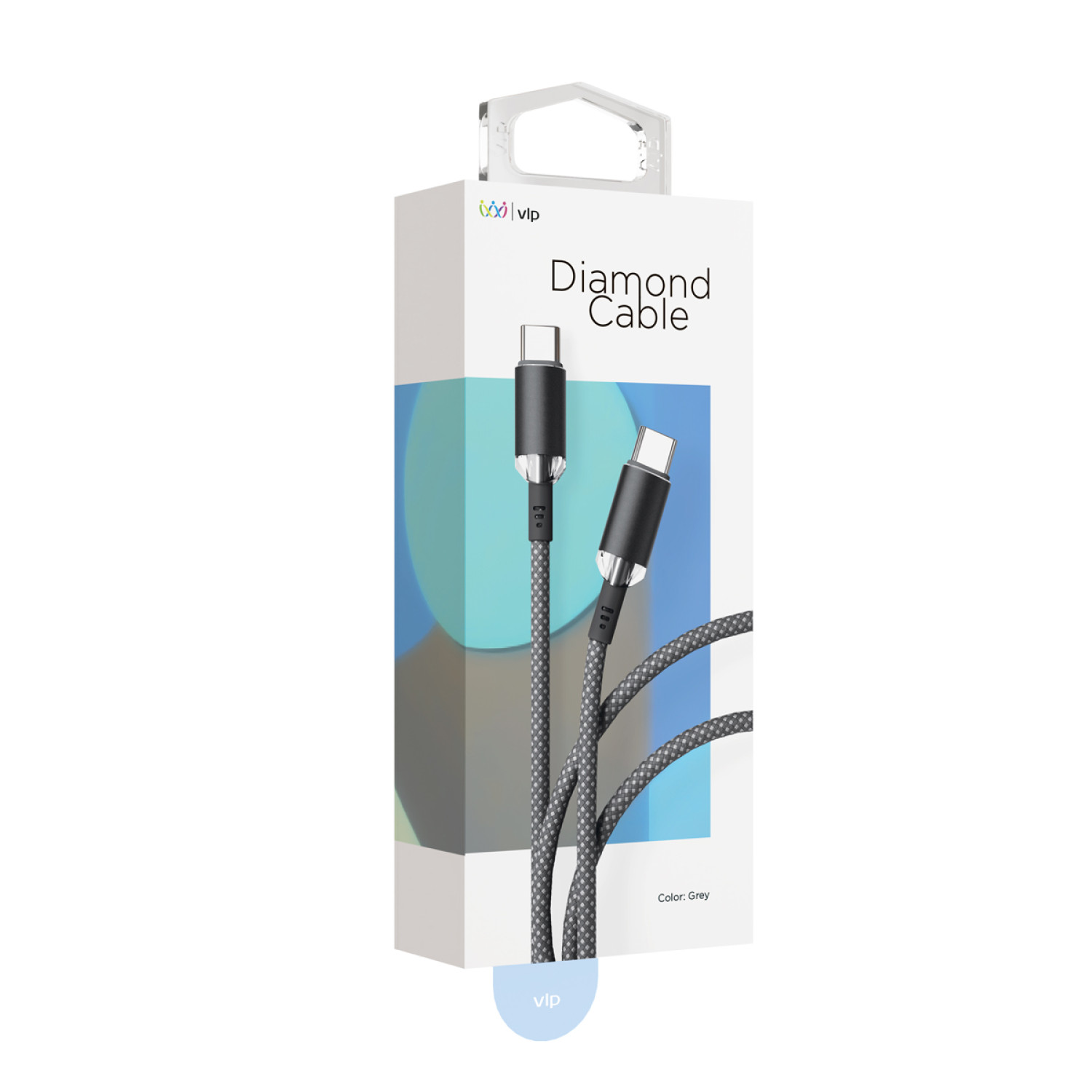 VLP Diamond Cable USB C - USB C, 1.2м, темно-серый