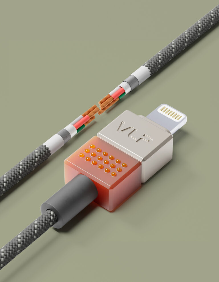 Дата-кабель VLP NEO USB-C to Lightning, 27W, 1.5м, amber gray