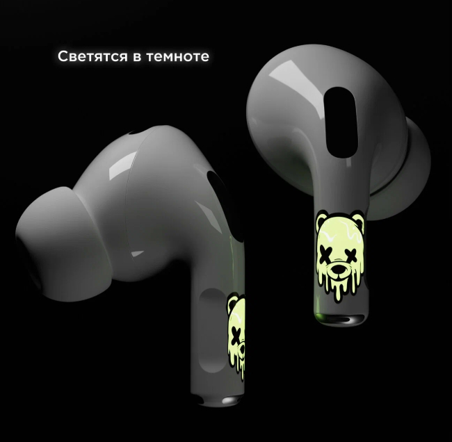 Наклейки "vlp" Easy Art для AirPods Pro/Pro2, glowing bear