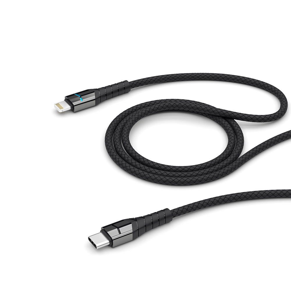 Deppa USB-C – Lightning, 1.2м, Черный
