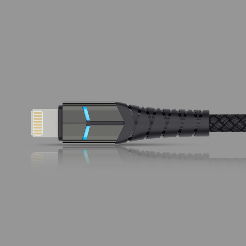 Deppa USB-C – Lightning, 1.2м, Черный