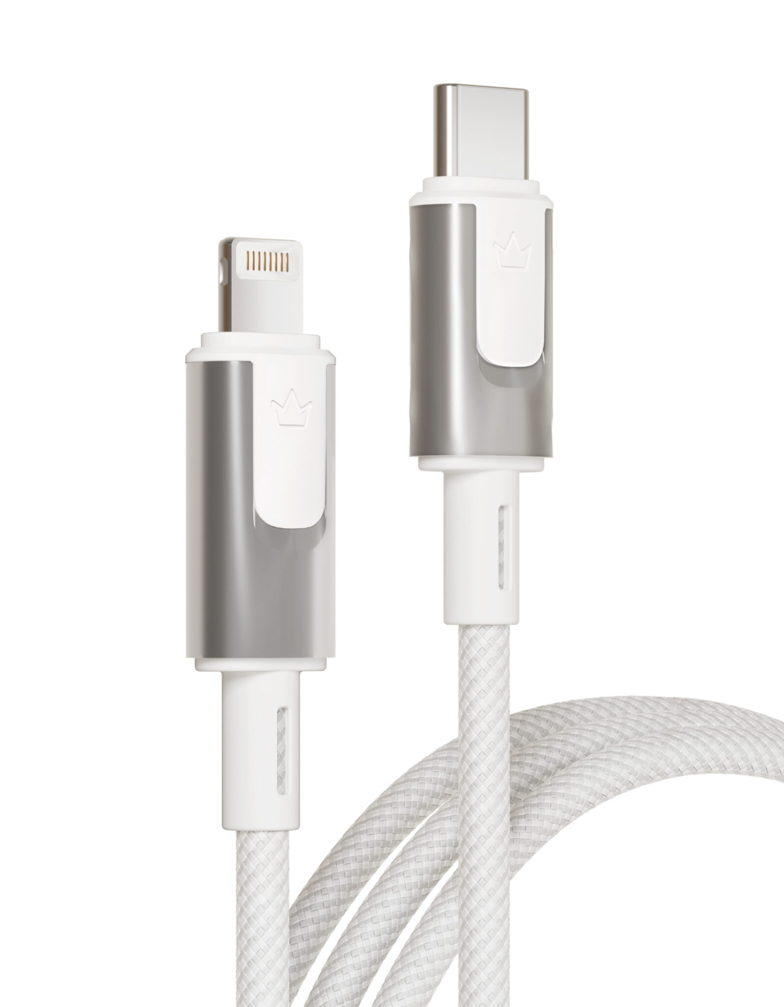 Дата-кабель VLP Force Line 30W USB-C + Lightning, 1.2m, Белый