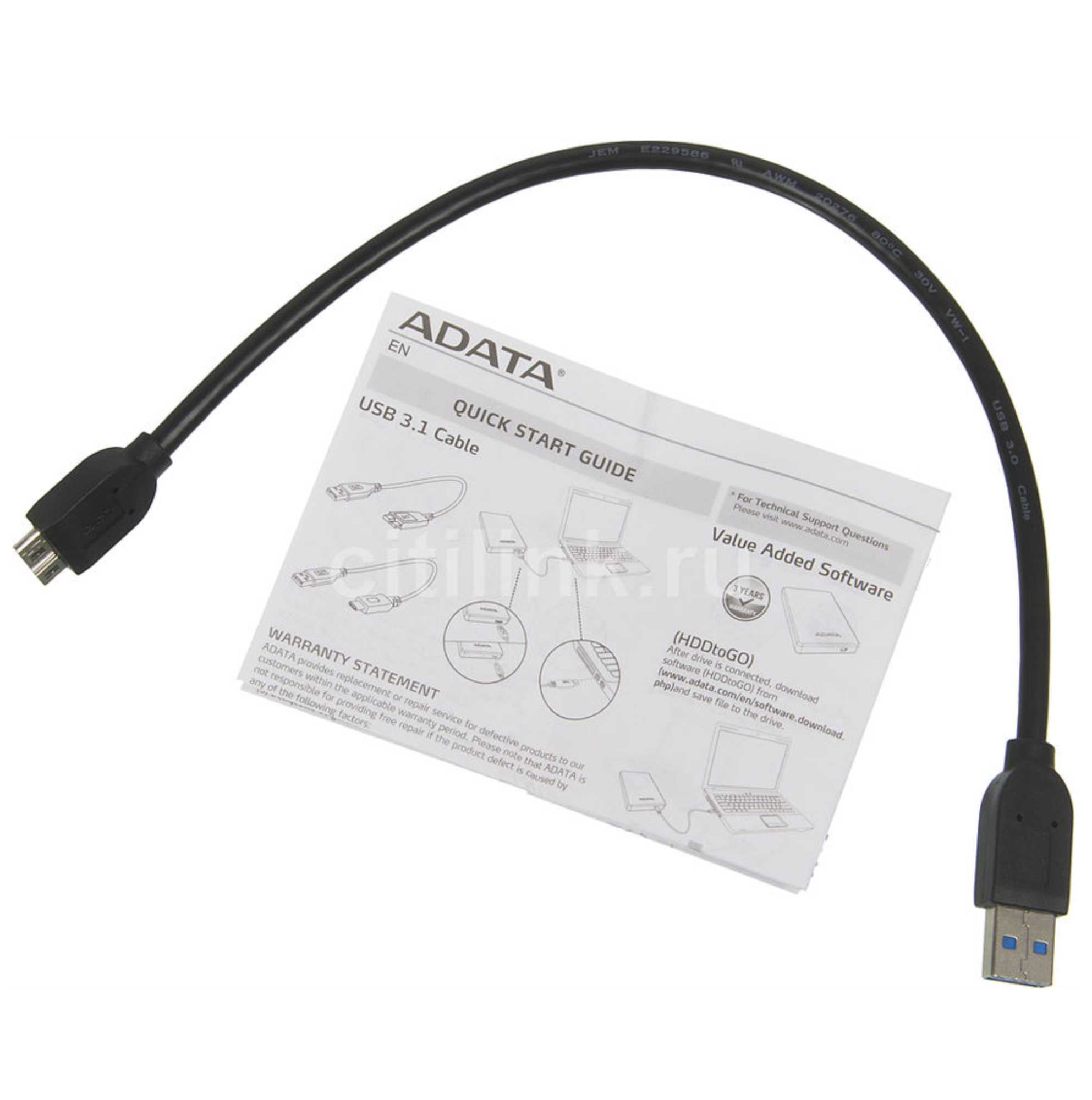 Внешний HDD ADATA DashDrive Durable HD650 1Тб, Черный